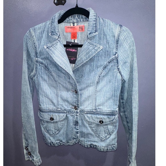 Mossimo Denim Jackets & Blazers - Mossimo Light Wash Denim Blazer Jacket Y2K Tailored 100% Cotton Small